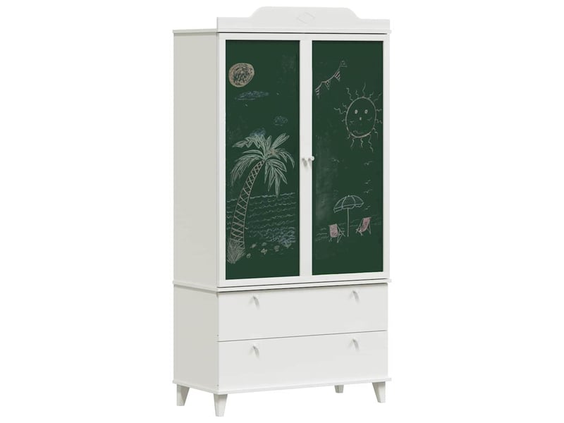  Armoire de rangement créatif pour enfants roros blanc 90x45x180 cm  - Conforama C