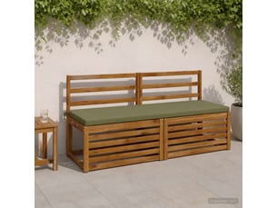 Lot de 2 coussins de banc, coussins d'assise soest 100 % polyester vert olive cf57576