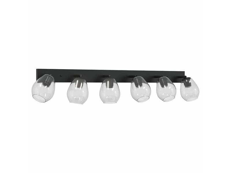  Spot de plafond noir 110,5x13x26 cm verre et métal  - Conforama E