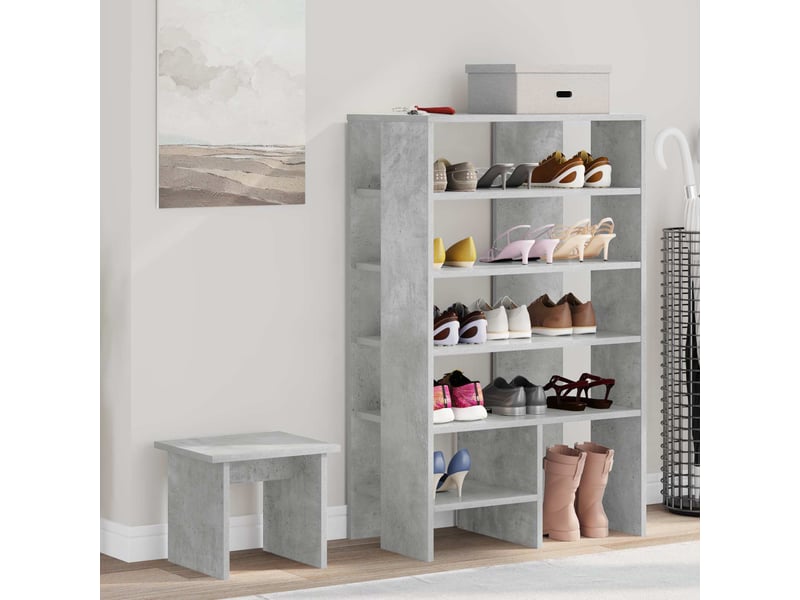  Lot de 2 armoires à chausures, meuble à chausures 62x35x100 cm bois d'ingénierie shl409  - Conforama D