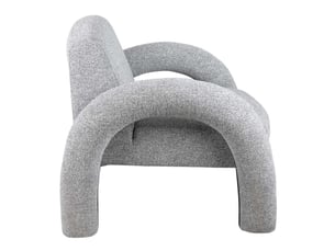 Fauteuil fixe <strong>LEITMOTIV</strong> <strong></strong> Coton / Polyester gris