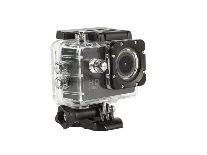  Camera sport full hd 1080p 12mp avec boitier etanche et accessoires  - Conforama A