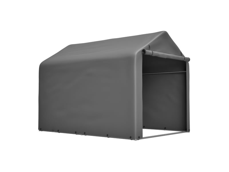  Abri de rangement pour vélos gris 160 x 220 x 165 cm en métal et pe, étanche avec porte enroulable extérieure  - Conforama A
