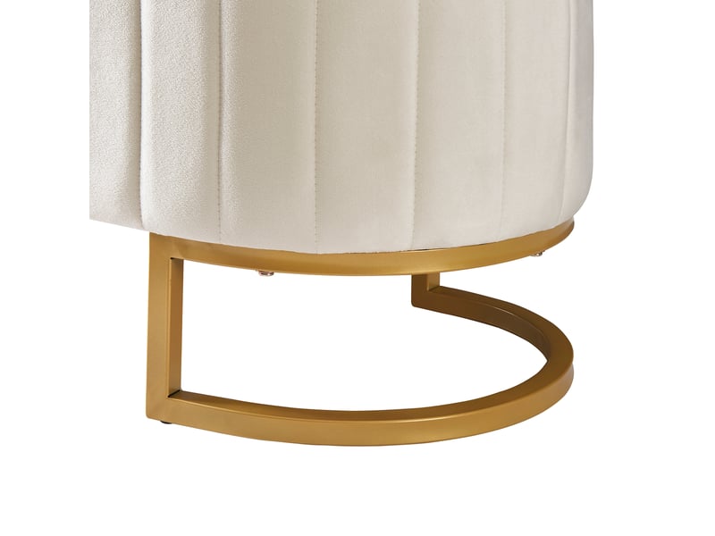  Banc coffre de rangement en velours pieds en métal beige 120 x 39.9 x 43 cm N623P410737A - Conforama D
