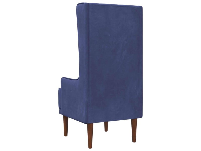  Vidaxl chaise à dossier haut avec boutons capitonnés bleu police  - Conforama E