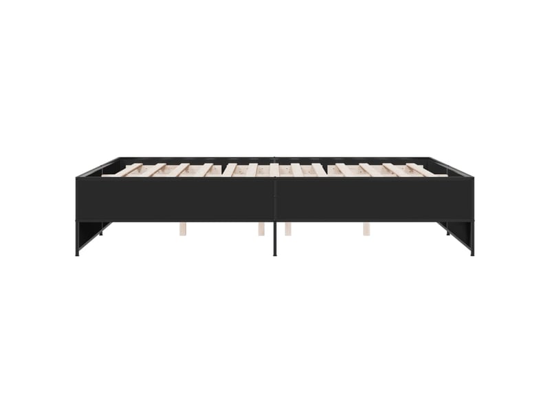  Lit double- lit adulte -  cadre de lit sans matelas noir 160x200 cm  - Conforama D