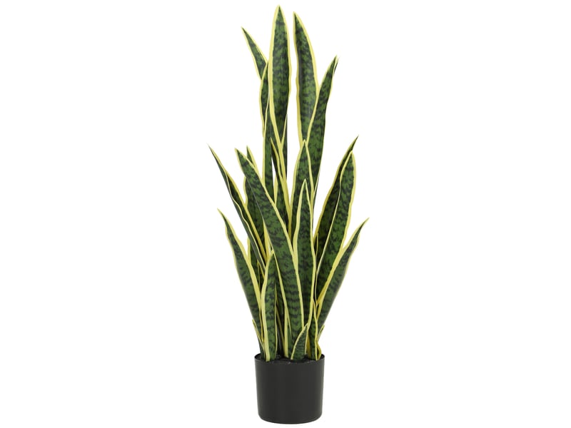  Sansevieria artificielle en pot pour usage intérieur et extérieur, avec 21 feuilles modelables, ø20x90 cm  - Conforama A