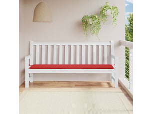 Coussin de banc de jardin, coussin d'assise rouge 200x50x3 cm tissu oxford cf52805