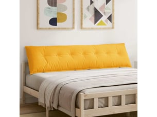 Coussin de dos, coussin de dossier jaune clair 200 x 50 cm tissu en velours côtelé cf54782