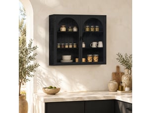 Vitrine coloris noir 3 étagère(s) HAUSS SPOLE  - 70 cmx60 cm