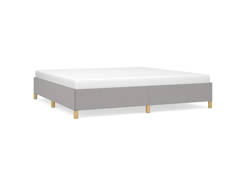  Lit double- lit adulte -  cadre de lit sans matelas gris clair 200x200 cm tissu  - Conforama A