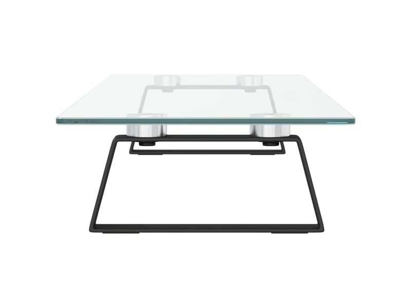  Support de moniteur table meuble bureau 80 x 20 x 8 cm verre trempé et métal noir 02_0044902  - Conforama C