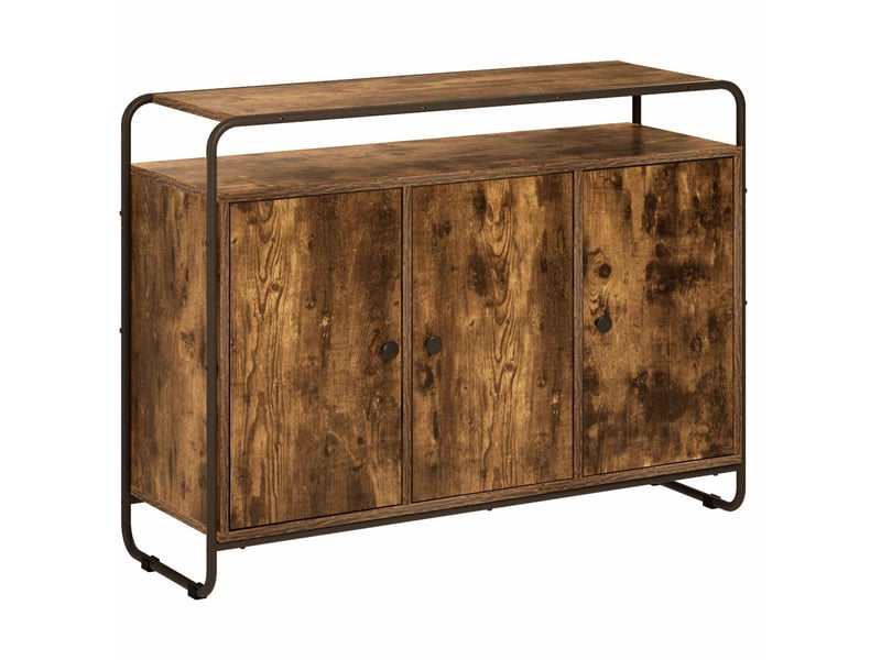  Buffet salon, buffet de rangement chêne fumé 102x35x75 cm bois d'ingénierie shl50375  - Conforama A