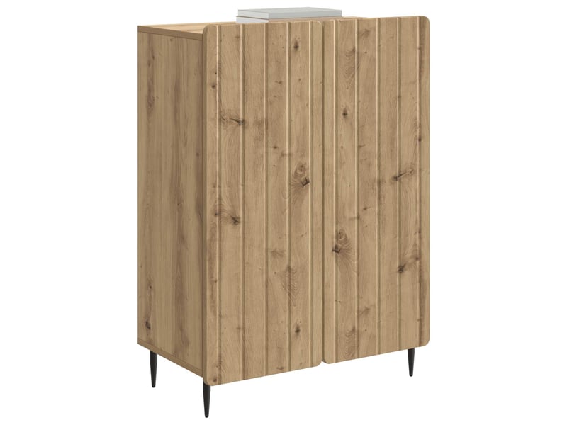  Buffet - bahut - meuble de rangement chêne artisanal 66 x 34,5 x 92 cm bois d'ingénierie  - Conforama C