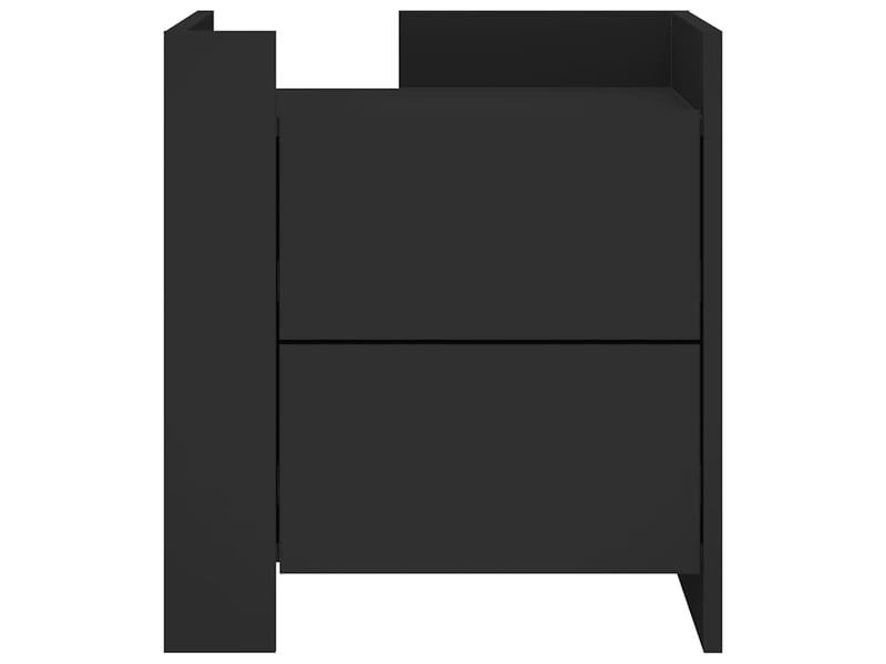  Table de chevet - cabinet de chevet - table de nuit noir 45x50x50 cm bois d’ingénierie  - Conforama C