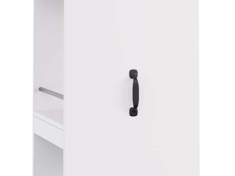 Desserte 40 x 30 x 160,5 cm – blanche – 4 niveaux avec roulettes et barrières de sécurité - Conforama E