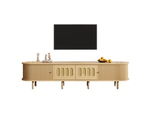 Meuble tv coloris naturel 180 cm <strong>MODENUIT </strong>  <strong></strong>