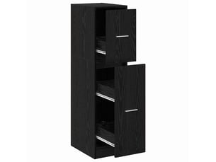 Meuble de rangemenrt, cabinet de pharmacie chêne noir 30 x 41 x 118 cm