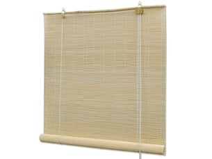 Store enrouleur, store à rouleau bambou naturel 140x160 cm cf44942