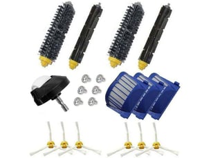 Enowelir accessoires pour irobot roomba 600 (605-692), brosses filtre brosse latérale roue