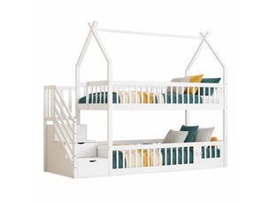 Lit superposé 90x200 cm <strong>HAUSS SPOLE</strong> <strong></strong> coloris blanc