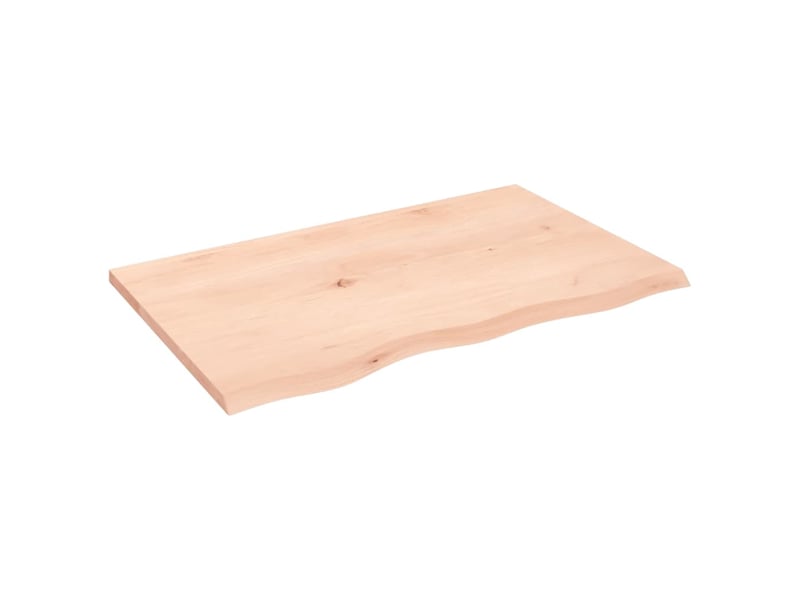 Comptoir de salle de bain, plan de travail 80x50x2 cm bois massif non traité cf65774 - Conforama A