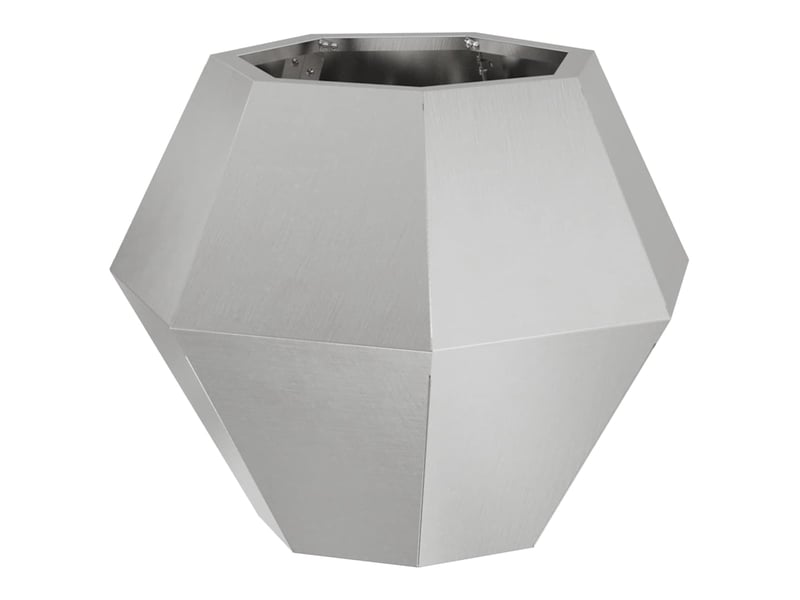  Jardinière - bac à fleurs argenté 50 x 50 x 40 cm acier inoxydable  - Conforama A