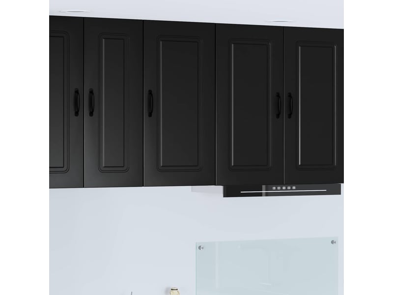 Meuble mural de cuisine | armoire de cuisine noir 40x31x80cm shl4197 - Conforama B