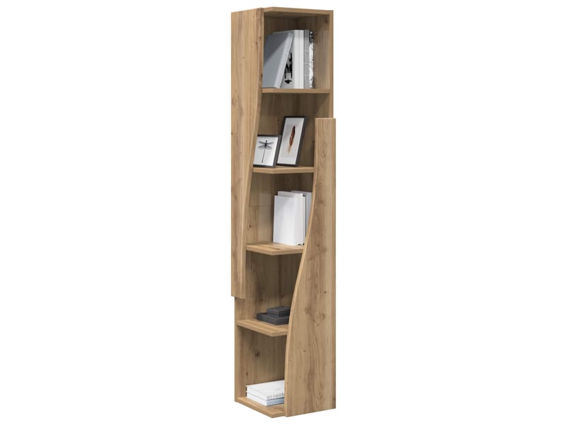  Meuble d'angle, meuble de rangement salon 27,5x27x140cm bois d'ingénierie chêne artisanal  - Conforama C