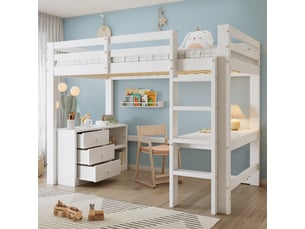 Lit mezzanine 90x200 cm Morn Vibe coloris blanc