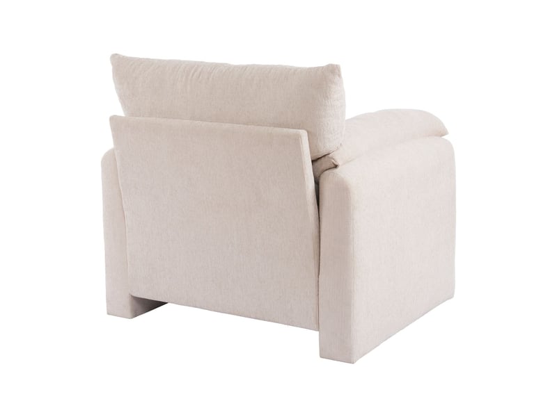 Canapé 1 place, tissu chenille canapé salon, mousse haute densité, assise large, cadre bois massif  - Conforama E