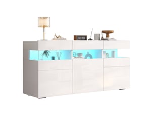 Buffet 3 porte(s) 0 tiroir(s) - 140 cm coloris blanc
