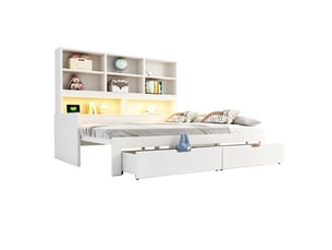 Lit gigogne 180x200 cm   OPULERANE TRADING LTD coloris blanc