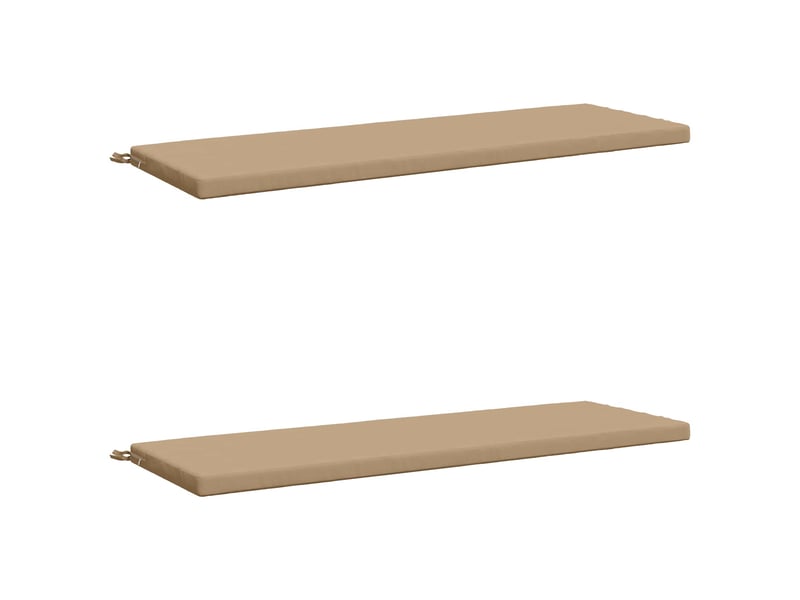  Lot de 2 coussins de banc, coussins d'assise soest 100 % polyester sable cf57431  - Conforama A
