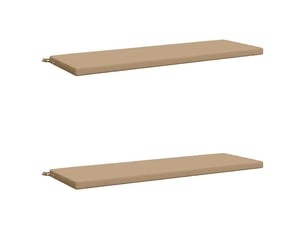 Lot de 2 coussins de banc, coussins d'assise soest 100 % polyester sable cf57431