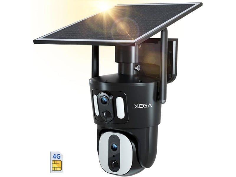  Camera surveillance exterieur 4g lte solaire ptz double objectif 1080p 355° 100° ip66 149519_AADKW53757_6_DROPFR - Conforama A