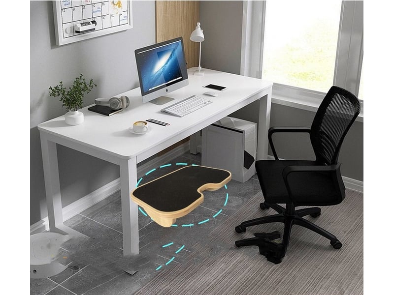  Repose-pieds sous bureau planche d'équilibre en bois naturel 40x22x10cm  - Conforama D