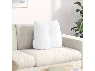 Coussin de dos, coussin de dossier blanc 45 x 24 x 50 cm tissu cf54496