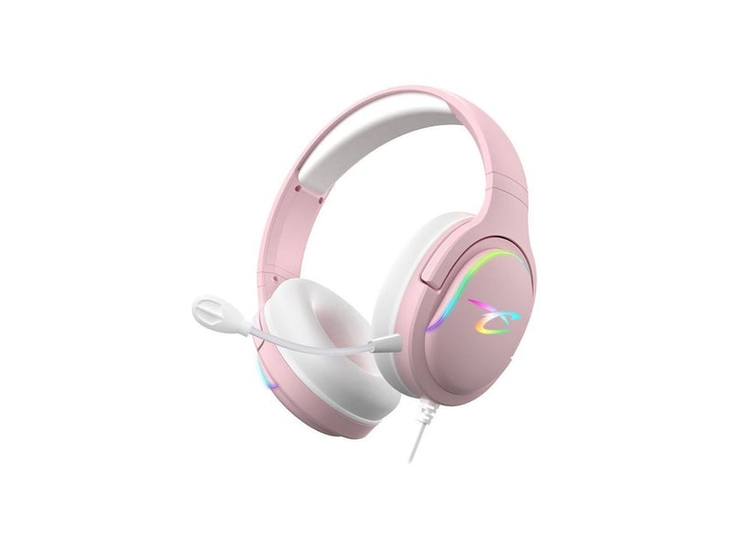  Casque gaming subsonic spectra led filaire rose candy pink 50 mm rgb micro repositionnable commande volume muet AABYA94811 - Conforama D