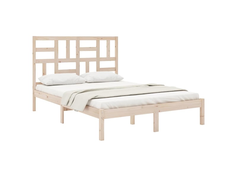  Lit double- lit adulte -  cadre de lit sans matelas bois massif 140x200 cm  - Conforama B