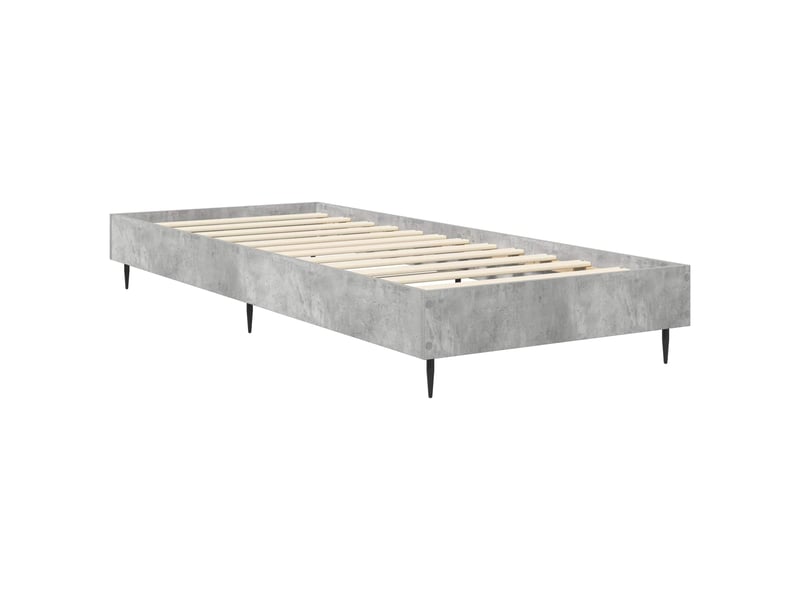  Lit simple- lit adulte -  cadre de lit gris béton 80 x 200 cm bois d'ingénierie  - Conforama B