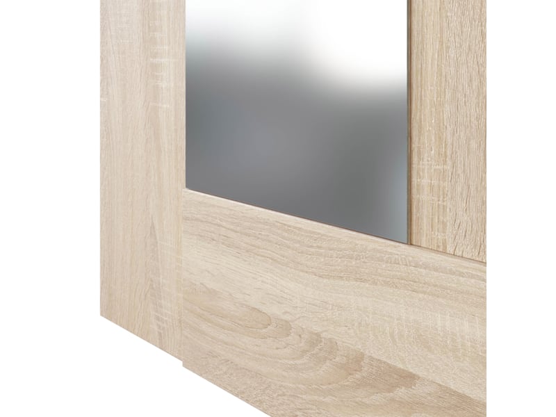  Console d'entrée 1 tiroir et miroir 92x33x79 cm chêne  - Conforama E