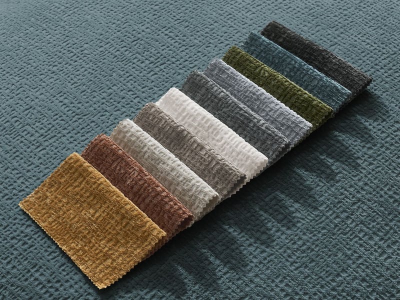  Bobochic canapé droit fixe 3 places leopold tissu texturé avec pouf bleu foncé  accoudoir droit LEOPOLD - Conforama C