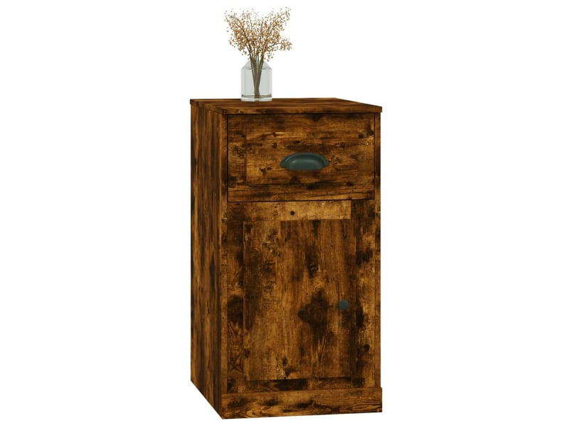  Armoire latérale, meuble de rangement avec tiroir chêne fumé 40x50x75 cm  - Conforama D