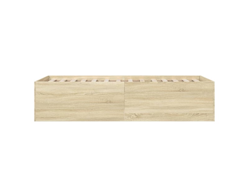  Lit simple- lit adulte -  cadre de lit sans matelas chêne sonoma 100x200 cm  - Conforama D