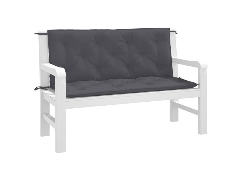 Lot de 2 coussins de banc de jardin, coussins d'assise anthracite tissu oxford cf58623  - Conforama C