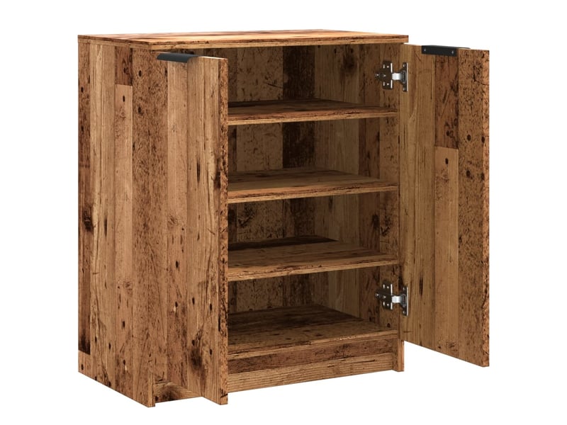  Meuble à chaussure, armoire à chaussures vieux bois 59x35x70 cm bois d'ingénierie  - Conforama E
