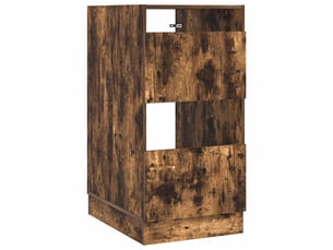 Armoire à laver chêne fumé 50x68x102 cm bois d'ingénierie