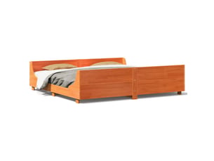 Lit 2 places 180x200 cm    coloris marron