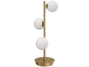 Lampe de table 24x24x53 cm 3 abat-jour sphériques — laiton antique
